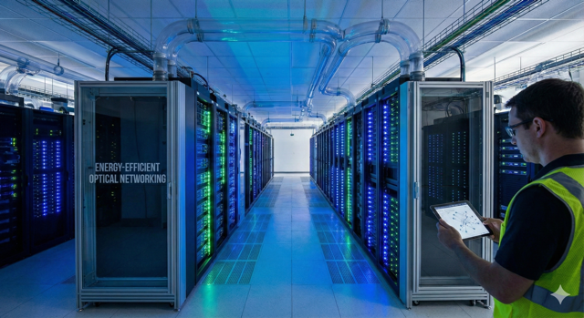 Network infrastructure representing Ciena's energy-efficient technology