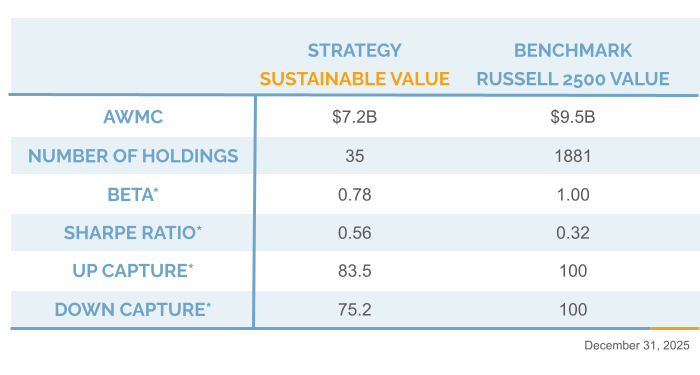 Q4 20225 Sustainable Value Information Chart Riverwater Partners | Responsible Investing | Milwaukee | Small Cap Equity Strategies